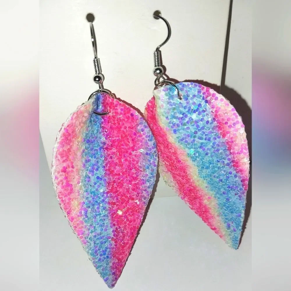 Pink Beautiful bedazzled fashion earrings For Adults